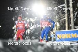 30.11.2023, Oestersund, Sweden, (SWE): Andrzej Nedza-Kubiniec (POL), George Buta (ROU), (l-r) - IBU World Cup Biathlon, relay men, Oestersund (SWE). www.nordicfocus.com. © Authamayou/NordicFocus. Every downloaded picture is fee-liable.