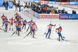 30.11.2023, Oestersund, Sweden, (SWE): Event Feature: Start of Mens race, first group - IBU World Cup Biathlon, relay men, Oestersund (SWE). www.nordicfocus.com. © Authamayou/NordicFocus. Every downloaded picture is fee-liable.