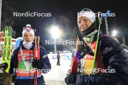 30.11.2023, Oestersund, Sweden, (SWE): Tarjei Boe (NOR), Johannes Thingnes Boe (NOR), (l-r) - IBU World Cup Biathlon, relay men, Oestersund (SWE). www.nordicfocus.com. © Manzoni/NordicFocus. Every downloaded picture is fee-liable.