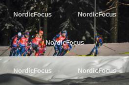 30.11.2023, Oestersund, Sweden, (SWE): David Zobel (GER), Didier Bionaz (ITA), (l-r) - IBU World Cup Biathlon, relay men, Oestersund (SWE). www.nordicfocus.com. © Authamayou/NordicFocus. Every downloaded picture is fee-liable.