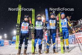 29.11.2023, Oestersund, Sweden, (SWE): Anna Magnusson (SWE), Linn Persson (SWE), Elvira Oeberg (SWE), Hanna Oeberg (SWE), (l-r) - IBU World Cup Biathlon, relay women, Oestersund (SWE). www.nordicfocus.com. © Manzoni/NordicFocus. Every downloaded picture is fee-liable.