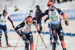 29.11.2023, Oestersund, Sweden, (SWE): Vanessa Voigt (GER), Selina Grotian (GER), (l-r) - IBU World Cup Biathlon, relay women, Oestersund (SWE). www.nordicfocus.com. © Manzoni/NordicFocus. Every downloaded picture is fee-liable.