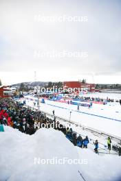 25.11.2023, Oestersund, Sweden, (SWE): Feature: Venue, stands, fans, opening - IBU World Cup Biathlon, single mixed relay, Oestersund (SWE). www.nordicfocus.com. © Authamayou/NordicFocus. Every downloaded picture is fee-liable.