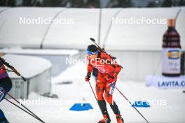 25.11.2023, Oestersund, Sweden, (SWE): Maksim Makarov (MDA) - IBU World Cup Biathlon, single mixed relay, Oestersund (SWE). www.nordicfocus.com. © Authamayou/NordicFocus. Every downloaded picture is fee-liable.