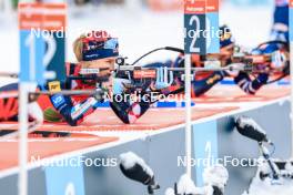 25.11.2023, Oestersund, Sweden, (SWE): Juni Arnekleiv (NOR) - IBU World Cup Biathlon, single mixed relay, Oestersund (SWE). www.nordicfocus.com. © Manzoni/NordicFocus. Every downloaded picture is fee-liable.