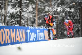 25.11.2023, Oestersund, Sweden, (SWE): Justus Strelow (GER) - IBU World Cup Biathlon, single mixed relay, Oestersund (SWE). www.nordicfocus.com. © Authamayou/NordicFocus. Every downloaded picture is fee-liable.