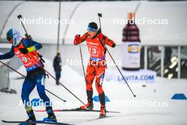25.11.2023, Oestersund, Sweden, (SWE): Maksim Makarov (MDA) - IBU World Cup Biathlon, single mixed relay, Oestersund (SWE). www.nordicfocus.com. © Authamayou/NordicFocus. Every downloaded picture is fee-liable.
