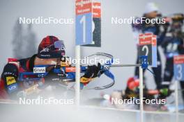 02.12.2023, Oestersund, Sweden, (SWE): Johannes Thingnes Boe (NOR) - IBU World Cup Biathlon, sprint men, Oestersund (SWE). www.nordicfocus.com. © Authamayou/NordicFocus. Every downloaded picture is fee-liable.