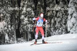 02.12.2023, Oestersund, Sweden, (SWE): Christian Gow (CAN) - IBU World Cup Biathlon, sprint men, Oestersund (SWE). www.nordicfocus.com. © Authamayou/NordicFocus. Every downloaded picture is fee-liable.