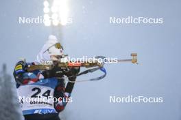 02.12.2023, Oestersund, Sweden, (SWE): Sturla Holm Laegreid (NOR) - IBU World Cup Biathlon, sprint men, Oestersund (SWE). www.nordicfocus.com. © Authamayou/NordicFocus. Every downloaded picture is fee-liable.