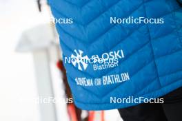 02.12.2023, Oestersund, Sweden, (SWE): Event Feature: Slovenian team jacket - IBU World Cup Biathlon, sprint men, Oestersund (SWE). www.nordicfocus.com. © Manzoni/NordicFocus. Every downloaded picture is fee-liable.
