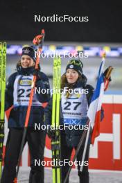 01.12.2023, Oestersund, Sweden, (SWE): Karoline Offigstad Knotten (NOR), Lou Jeanmonnot (FRA), (l-r) - IBU World Cup Biathlon, sprint women, Oestersund (SWE). www.nordicfocus.com. © Authamayou/NordicFocus. Every downloaded picture is fee-liable.