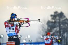 01.12.2023, Oestersund, Sweden, (SWE): Anna Gandler (AUT) - IBU World Cup Biathlon, sprint women, Oestersund (SWE). www.nordicfocus.com. © Authamayou/NordicFocus. Every downloaded picture is fee-liable.