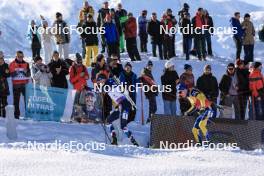 09.12.2023, Hochfilzen, Austria (AUT): Tarjei Boe (NOR), Sebastian Samuelsson (SWE), (l-r) - IBU World Cup Biathlon, pursuit men, Hochfilzen (AUT). www.nordicfocus.com. © Manzoni/NordicFocus. Every downloaded picture is fee-liable.