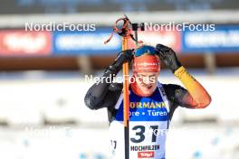 09.12.2023, Hochfilzen, Austria (AUT): Roman Rees (GER) - IBU World Cup Biathlon, pursuit men, Hochfilzen (AUT). www.nordicfocus.com. © Manzoni/NordicFocus. Every downloaded picture is fee-liable.