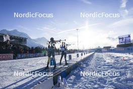 09.12.2023, Hochfilzen, Austria (AUT): Elvira Oeberg (SWE), Ingrid Landmark Tandrevold (NOR), (l-r) - IBU World Cup Biathlon, pursuit women, Hochfilzen (AUT). www.nordicfocus.com. © Manzoni/NordicFocus. Every downloaded picture is fee-liable.