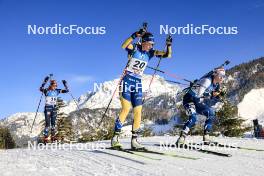 09.12.2023, Hochfilzen, Austria (AUT): Marit Ishol Skogan (NOR), Hanna Oeberg (SWE), Suvi Minkkinen (FIN), (l-r) - IBU World Cup Biathlon, pursuit women, Hochfilzen (AUT). www.nordicfocus.com. © Manzoni/NordicFocus. Every downloaded picture is fee-liable.