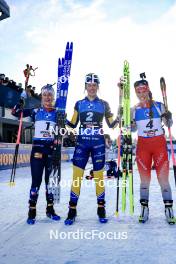 09.12.2023, Hochfilzen, Austria (AUT): Ingrid Landmark Tandrevold (NOR), Elvira Oeberg (SWE), (l-r) - IBU World Cup Biathlon, pursuit women, Hochfilzen (AUT). www.nordicfocus.com. © Manzoni/NordicFocus. Every downloaded picture is fee-liable.