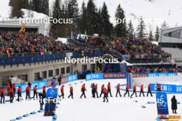 10.12.2023, Hochfilzen, Austria (AUT): Event Feature: walk in of the shooting range staff - IBU World Cup Biathlon, relay men, Hochfilzen (AUT). www.nordicfocus.com. © Manzoni/NordicFocus. Every downloaded picture is fee-liable.