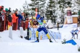 10.12.2023, Hochfilzen, Austria (AUT): Sebastian Samuelsson (SWE) - IBU World Cup Biathlon, relay men, Hochfilzen (AUT). www.nordicfocus.com. © Manzoni/NordicFocus. Every downloaded picture is fee-liable.
