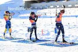 10.12.2023, Hochfilzen, Austria (AUT): Hanna Oeberg (SWE), Beatrice Trabucchi (ITA), Karoline Offigstad Knotten (NOR), (l-r) - IBU World Cup Biathlon, relay women, Hochfilzen (AUT). www.nordicfocus.com. © Manzoni/NordicFocus. Every downloaded picture is fee-liable.