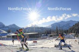 07.12.2023, Hochfilzen, Austria (AUT): Polona Klemencic (SLO), Elvira Oeberg (SWE), (l-r) - IBU World Cup Biathlon, training, Hochfilzen (AUT). www.nordicfocus.com. © Manzoni/NordicFocus. Every downloaded picture is fee-liable.