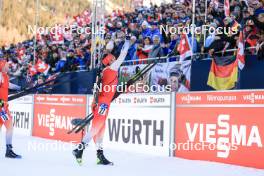 17.12.2023, Lenzerheide, Switzerland (SUI): Niklas Hartweg (SUI) - IBU World Cup Biathlon, mass men, Lenzerheide (SUI). www.nordicfocus.com. © Manzoni/NordicFocus. Every downloaded picture is fee-liable.