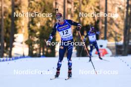 16.12.2023, Lenzerheide, Switzerland (SUI): Endre Stroemsheim (NOR) - IBU World Cup Biathlon, pursuit men, Lenzerheide (SUI). www.nordicfocus.com. © Manzoni/NordicFocus. Every downloaded picture is fee-liable.