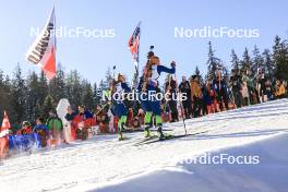 16.12.2023, Lenzerheide, Switzerland (SUI): Polona Klemencic (SLO), Ziva Klemencic (SLO), (l-r) - IBU World Cup Biathlon, pursuit women, Lenzerheide (SUI). www.nordicfocus.com. © Manzoni/NordicFocus. Every downloaded picture is fee-liable.