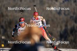16.12.2023, Lenzerheide, Switzerland (SUI): Lea Meier (SUI) - IBU World Cup Biathlon, pursuit women, Lenzerheide (SUI). www.nordicfocus.com. © Manzoni/NordicFocus. Every downloaded picture is fee-liable.