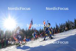 16.12.2023, Lenzerheide, Switzerland (SUI): Noora Kaisa Keranen (FIN), Sara Andersson (SWE), (l-r) - IBU World Cup Biathlon, pursuit women, Lenzerheide (SUI). www.nordicfocus.com. © Manzoni/NordicFocus. Every downloaded picture is fee-liable.