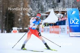15.12.2023, Lenzerheide, Switzerland (SUI): Niklas Hartweg (SUI) - IBU World Cup Biathlon, sprint men, Lenzerheide (SUI). www.nordicfocus.com. © Manzoni/NordicFocus. Every downloaded picture is fee-liable.