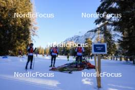 16.12.2023, Lenzerheide, Switzerland (SUI): Event Feature: Ski test track - IBU World Cup Biathlon, training, Lenzerheide (SUI). www.nordicfocus.com. © Manzoni/NordicFocus. Every downloaded picture is fee-liable.