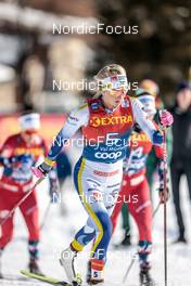 01.01.2023, Val Mustair, Switzerland (SUI): Frida Karlsson (SWE) - FIS world cup cross-country, tour de ski, pursuit, Val Mustair (SUI). www.nordicfocus.com. © Modica/NordicFocus. Every downloaded picture is fee-liable.