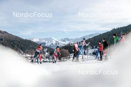 01.01.2023, Val Mustair, Switzerland (SUI): Liliane Gagnon (CAN), Masako Ishida (JPN), Anni Alakoski (FIN), Juliette Ducordeau (FRA), (l-r)  - FIS world cup cross-country, tour de ski, pursuit, Val Mustair (SUI). www.nordicfocus.com. © Modica/NordicFocus. Every downloaded picture is fee-liable.