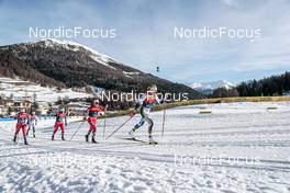 01.01.2023, Val Mustair, Switzerland (SUI): Lotta Udnes Weng (NOR), Tiril Udnes Weng (NOR), Anne Kjersti Kalvaa (NOR), Frida Karlsson (SWE), (l-r)  - FIS world cup cross-country, tour de ski, pursuit, Val Mustair (SUI). www.nordicfocus.com. © Modica/NordicFocus. Every downloaded picture is fee-liable.