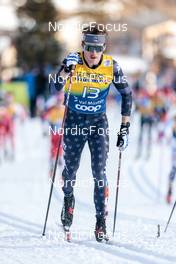 01.01.2023, Val Mustair, Switzerland (SUI): Ben Ogden (USA) - FIS world cup cross-country, tour de ski, pursuit, Val Mustair (SUI). www.nordicfocus.com. © Modica/NordicFocus. Every downloaded picture is fee-liable.