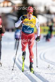 01.01.2023, Val Mustair, Switzerland (SUI): Janik Riebli (SUI) - FIS world cup cross-country, tour de ski, pursuit, Val Mustair (SUI). www.nordicfocus.com. © Modica/NordicFocus. Every downloaded picture is fee-liable.