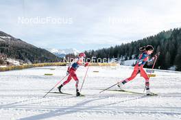 01.01.2023, Val Mustair, Switzerland (SUI): Teresa Stadlober (AUT), Katerina Razymova (CZE), (l-r)  - FIS world cup cross-country, tour de ski, pursuit, Val Mustair (SUI). www.nordicfocus.com. © Modica/NordicFocus. Every downloaded picture is fee-liable.