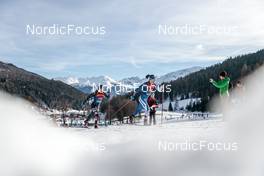 01.01.2023, Val Mustair, Switzerland (SUI): Rosie Brennan (USA), Krista Parmakoski (FIN), (l-r)  - FIS world cup cross-country, tour de ski, pursuit, Val Mustair (SUI). www.nordicfocus.com. © Modica/NordicFocus. Every downloaded picture is fee-liable.