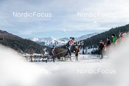 01.01.2023, Val Mustair, Switzerland (SUI): Alayna Sonnesyn (USA), Cristina Pittin (ITA), (l-r)  - FIS world cup cross-country, tour de ski, pursuit, Val Mustair (SUI). www.nordicfocus.com. © Modica/NordicFocus. Every downloaded picture is fee-liable.