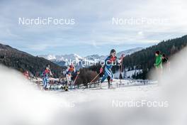 01.01.2023, Val Mustair, Switzerland (SUI): Jasmin Kahara (FIN), Maerta Rosenberg (SWE), Jasmi Joensuu (FIN), (l-r)  - FIS world cup cross-country, tour de ski, pursuit, Val Mustair (SUI). www.nordicfocus.com. © Modica/NordicFocus. Every downloaded picture is fee-liable.