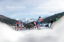 01.01.2023, Val Mustair, Switzerland (SUI): Dahria Beatty (CAN), Melissa Gal (FRA), (l-r)  - FIS world cup cross-country, tour de ski, pursuit, Val Mustair (SUI). www.nordicfocus.com. © Modica/NordicFocus. Every downloaded picture is fee-liable.