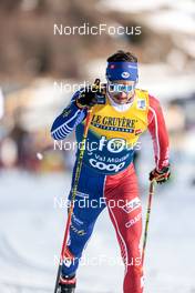 01.01.2023, Val Mustair, Switzerland (SUI): Renaud Jay (FRA) - FIS world cup cross-country, tour de ski, pursuit, Val Mustair (SUI). www.nordicfocus.com. © Modica/NordicFocus. Every downloaded picture is fee-liable.
