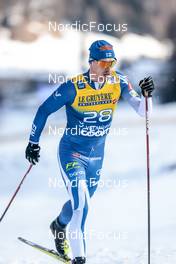01.01.2023, Val Mustair, Switzerland (SUI): Perttu Hyvarinen (FIN) - FIS world cup cross-country, tour de ski, pursuit, Val Mustair (SUI). www.nordicfocus.com. © Modica/NordicFocus. Every downloaded picture is fee-liable.