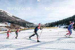 01.01.2023, Val Mustair, Switzerland (SUI): Astrid Oeyre Slind (NOR), Katharina Hennig (GER), Sofie Krehl (GER), (l-r)  - FIS world cup cross-country, tour de ski, pursuit, Val Mustair (SUI). www.nordicfocus.com. © Modica/NordicFocus. Every downloaded picture is fee-liable.