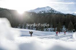 01.01.2023, Val Mustair, Switzerland (SUI): Federico Pellegrino (ITA), Richard Jouve (FRA), (l-r)  - FIS world cup cross-country, tour de ski, pursuit, Val Mustair (SUI). www.nordicfocus.com. © Modica/NordicFocus. Every downloaded picture is fee-liable.