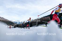 01.01.2023, Val Mustair, Switzerland (SUI): James Clinton Schoonmaker (USA), Graham Ritchie (CAN), (l-r)  - FIS world cup cross-country, tour de ski, pursuit, Val Mustair (SUI). www.nordicfocus.com. © Modica/NordicFocus. Every downloaded picture is fee-liable.