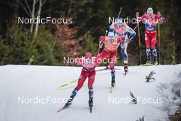 04.01.2023, Oberstdorf, Germany (GER): Simen Hegstad Krueger (NOR), Johannes Hoesflot Klaebo (NOR), +jg+ - FIS world cup cross-country, tour de ski, pursuit, Oberstdorf (GER). www.nordicfocus.com. © Modica/NordicFocus. Every downloaded picture is fee-liable.