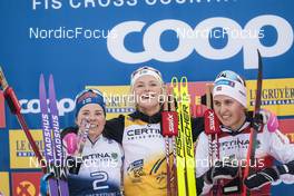 04.01.2023, Oberstdorf, Germany (GER): Krista Parmakoski (FIN), Frida Karlsson (SWE), Tiril Udnes Weng (NOR), (l-r) - FIS world cup cross-country, tour de ski, pursuit, Oberstdorf (GER). www.nordicfocus.com. © Modica/NordicFocus. Every downloaded picture is fee-liable.
